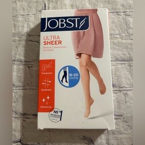 JOBST ULTRA SHEER MEDICAL COMPRESSION STOCKINGS TRANSPARENT BREATHABLE S/PETIT